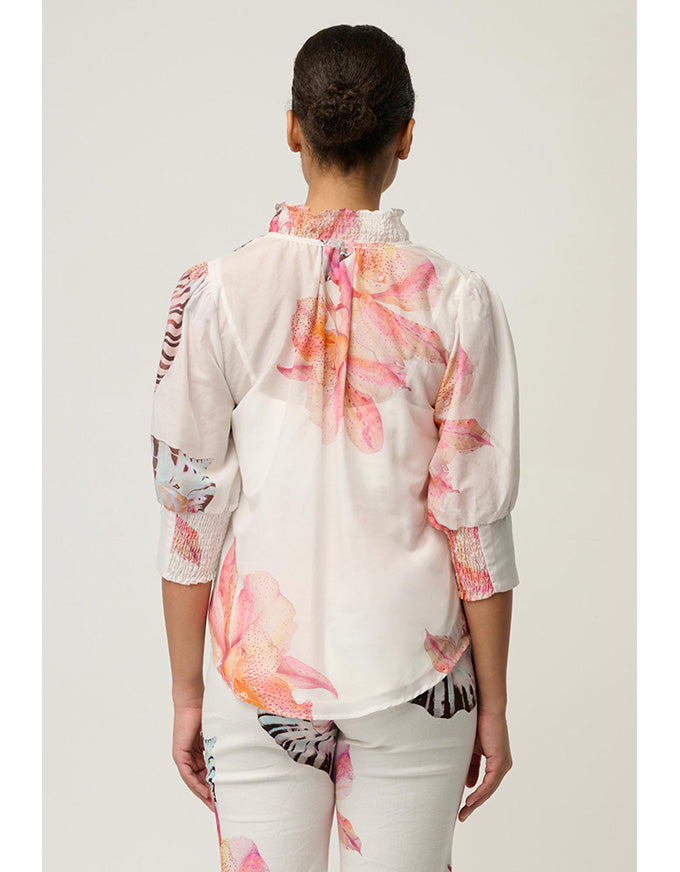Oleander Blouse Nautilus Bloom