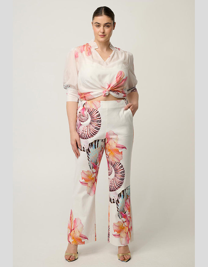 Oleander Blouse Nautilus Bloom