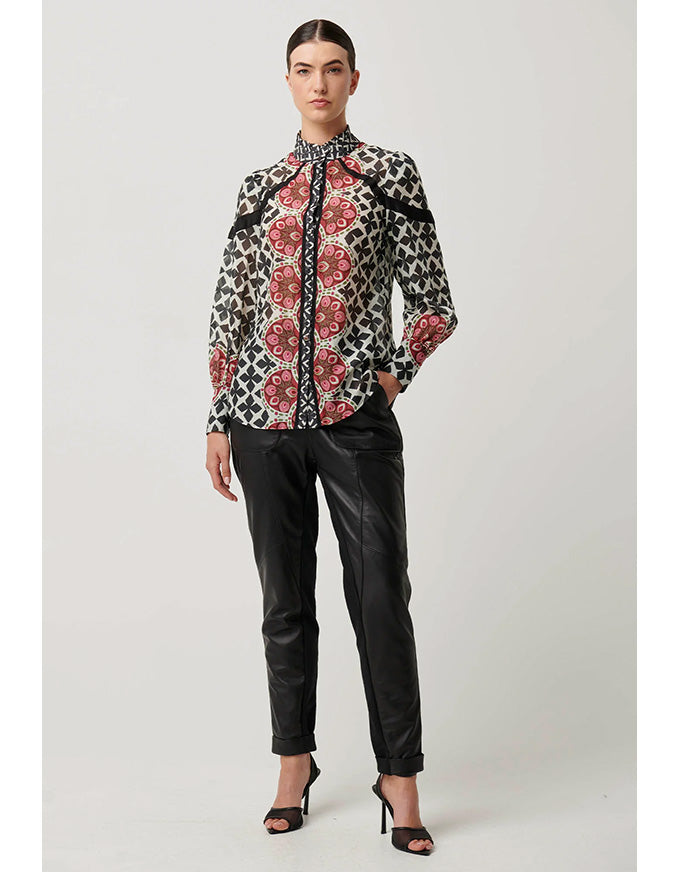 Astrid Cotton Silk Shirt in Country Tapestry