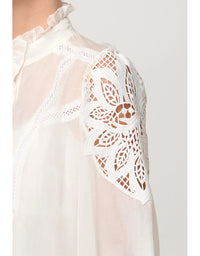 Sevilla Lace Detail Shirt Blanca