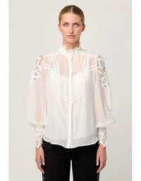 Sevilla Lace Detail Shirt Blanca