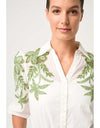 Callisto Cotton Slub Embroidered Shirt Ivory