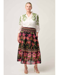 Callisto Cotton Slub Embroidered Shirt Ivory