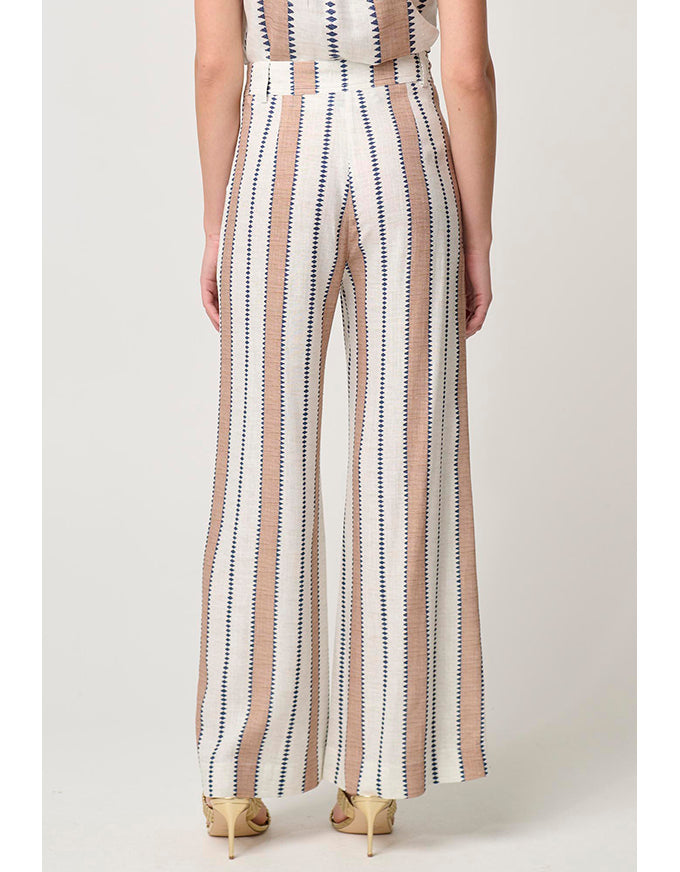 Dynasty Linen Pant Cayman Stripe