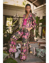 Willow Dobby Contrast Panel Pant Anthos Lotos