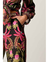 Willow Dobby Contrast Panel Pant Anthos Lotos
