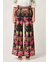 Willow Dobby Contrast Panel Pant Anthos Lotos