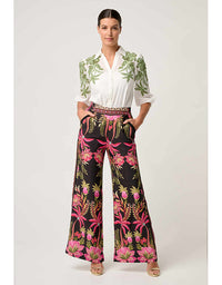 Callisto Cotton Slub Embroidered Shirt Ivory