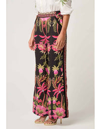 Willow Dobby Contrast Panel Pant Anthos Lotos