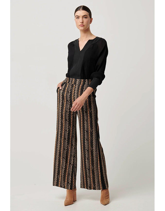Willow Linen Viscose Bromegrass Print Pant