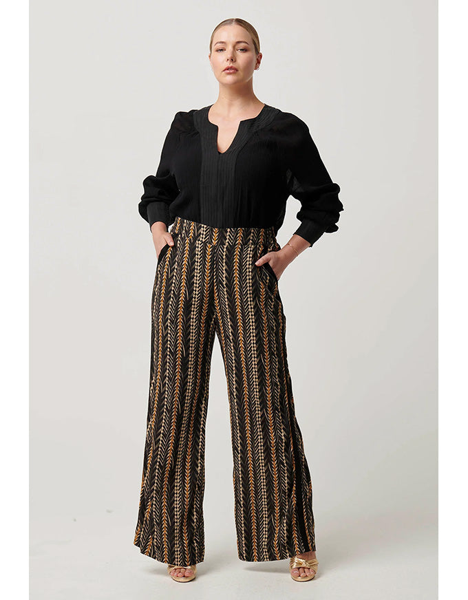 Willow Linen Viscose Bromegrass Print Pant