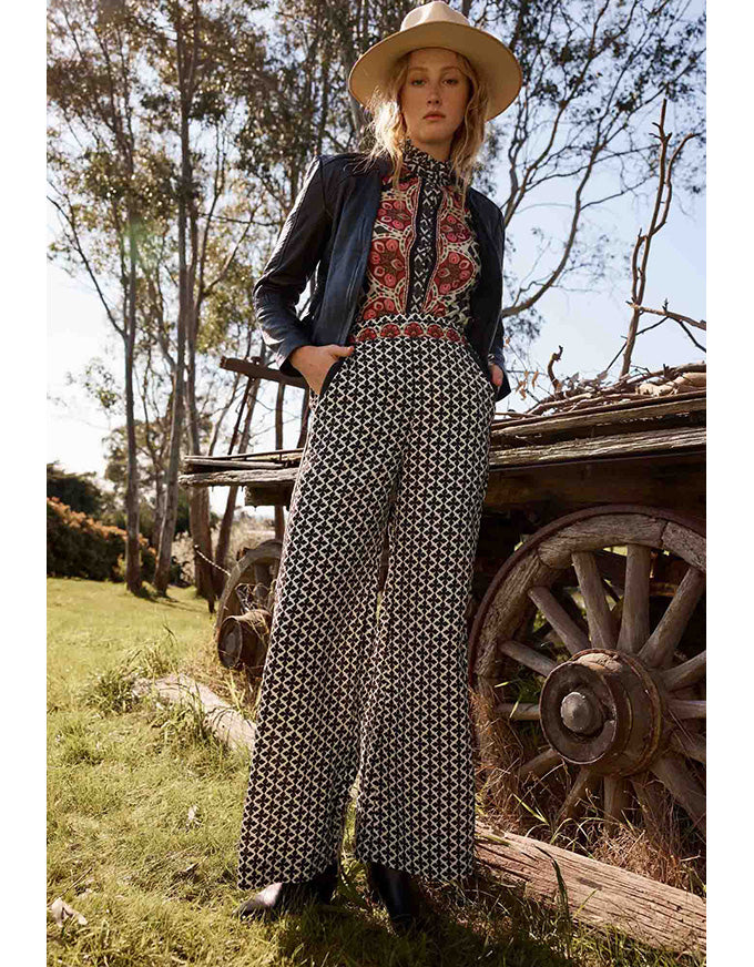 Willow Viscose Dobby Elastic Waist Pant