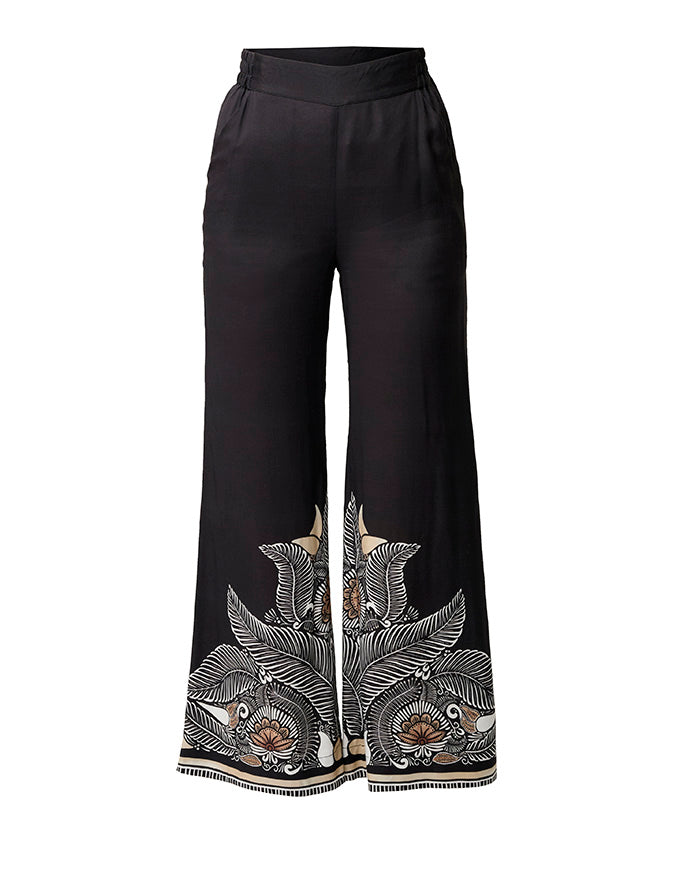 Willow Contrast Panel Pant Onyx Casablanca