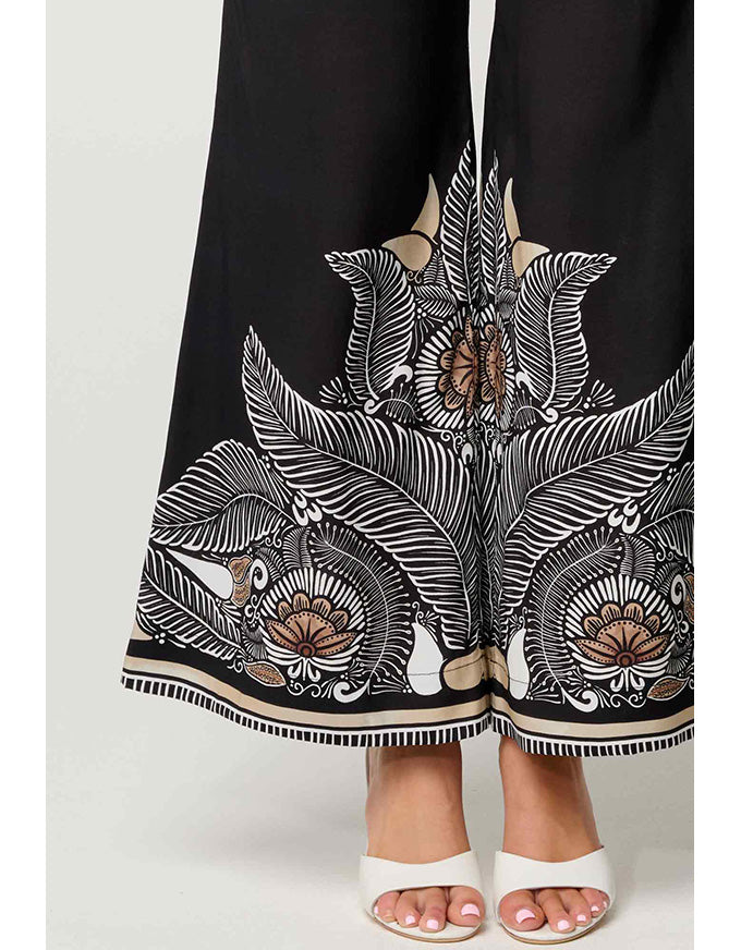 Willow Contrast Panel Pant Onyx Casablanca