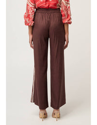 Liora Linen Stretch Rope Trim Pant Rustic Twine