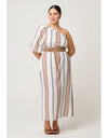 Bahia One Shoulder Dress Cayman Stripe