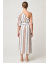 Bahia One Shoulder Dress Cayman Stripe