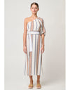 Bahia One Shoulder Dress Cayman Stripe