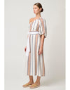 Bahia One Shoulder Dress Cayman Stripe