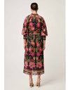 Carmen Silk Cotton Print Maxi Dress Anthos Lotos