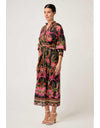 Carmen Silk Cotton Print Maxi Dress Anthos Lotos