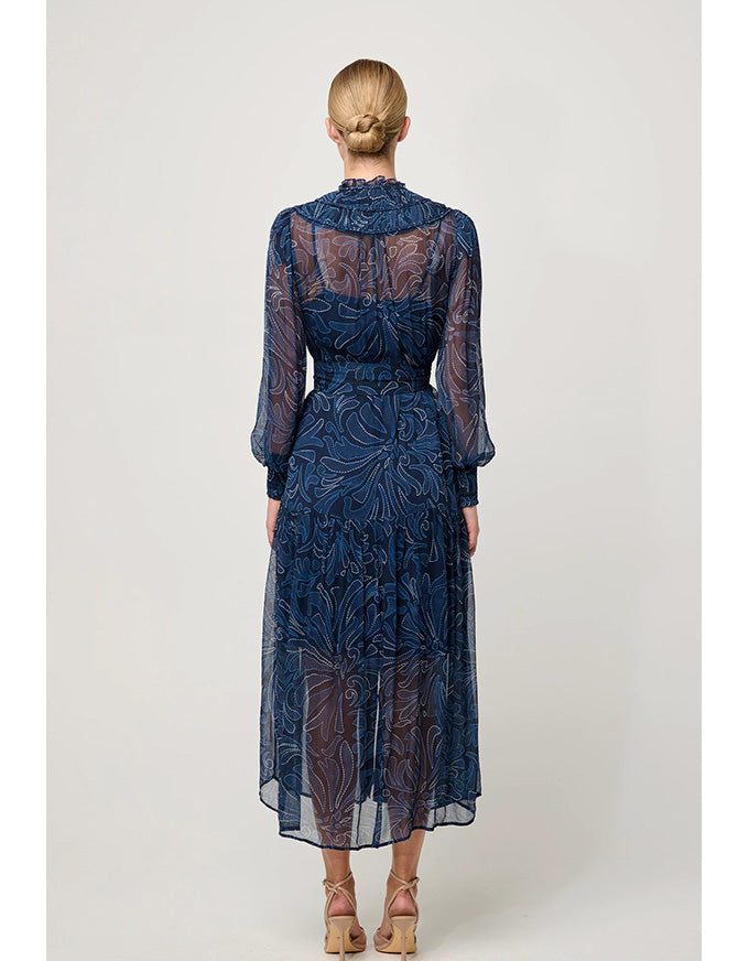 Solana Chiffon Midi Dress Altamira