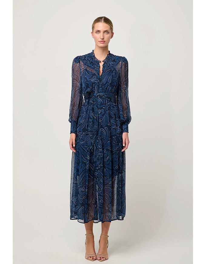 Solana Chiffon Midi Dress Altamira