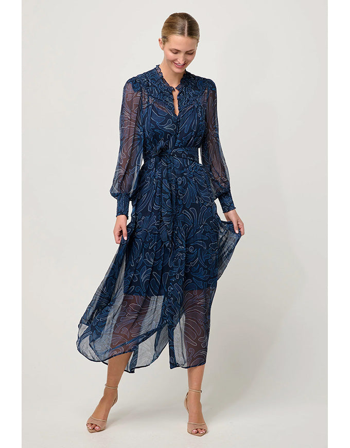 Solana Chiffon Midi Dress Altamira