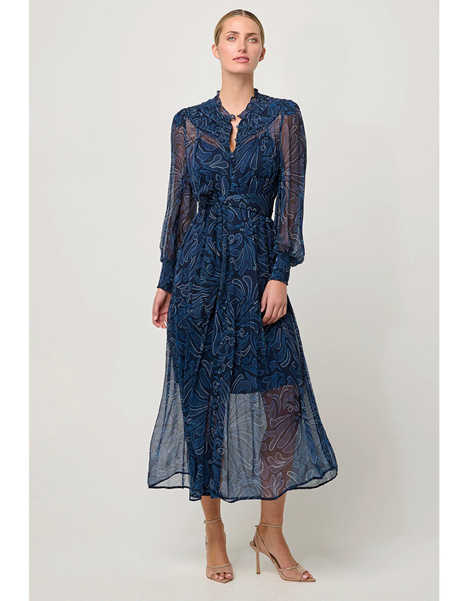 Solana Chiffon Midi Dress Altamira