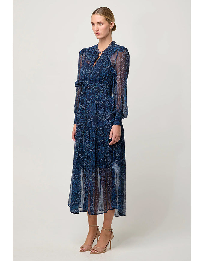 Solana Chiffon Midi Dress Altamira