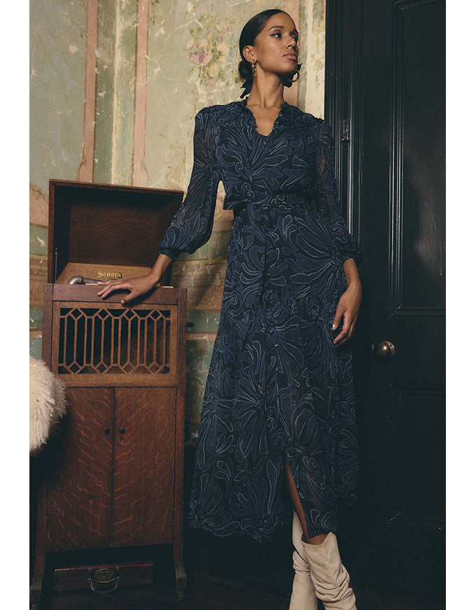 Solana Chiffon Midi Dress Altamira