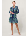 Renata Silk Shirred Cuff Dress Mariposa Zafiro