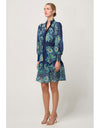 Renata Silk Shirred Cuff Dress Mariposa Zafiro