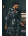 Renata Silk Shirred Cuff Dress Mariposa Zafiro