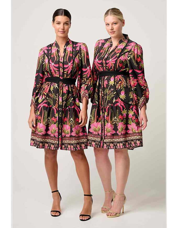 Aurelia Viscose Dobby Print Dress Anthos Lotos