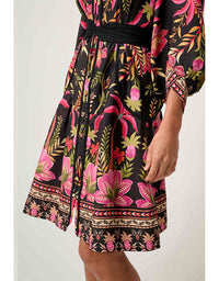 Aurelia Viscose Dobby Print Dress Anthos Lotos