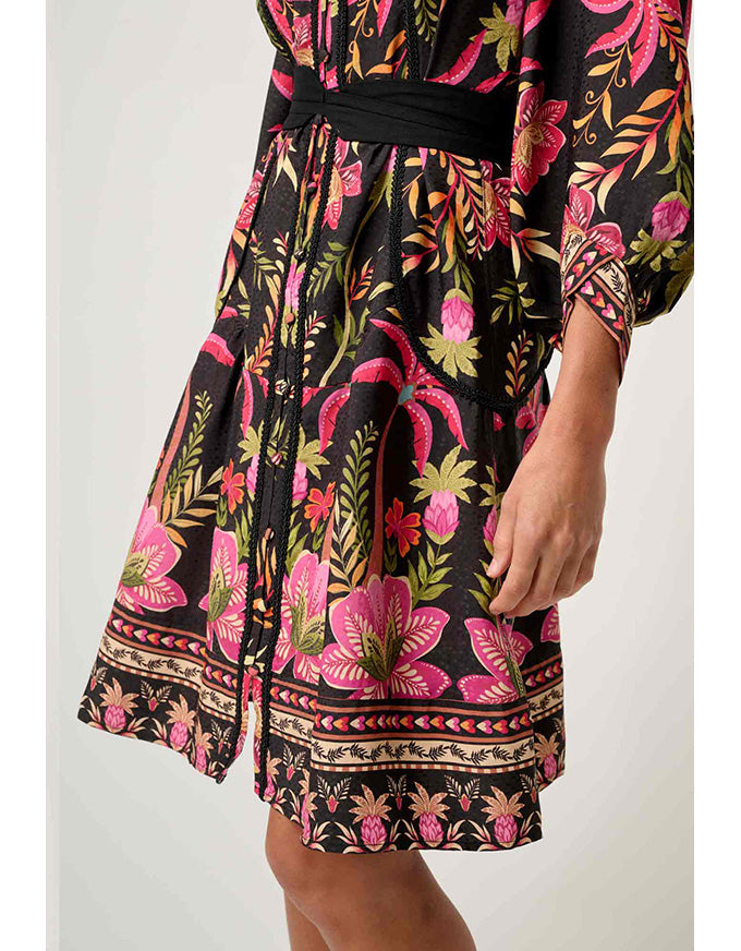 Aurelia Viscose Dobby Print Dress Anthos Lotos