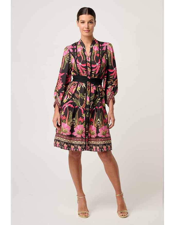 Aurelia Viscose Dobby Print Dress Anthos Lotos