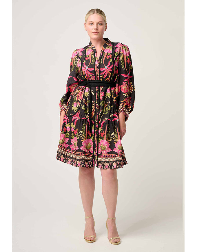 Aurelia Viscose Dobby Print Dress Anthos Lotos