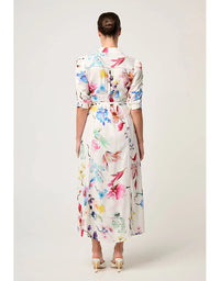Xenia Contrast Trim Dress Plume Blossom