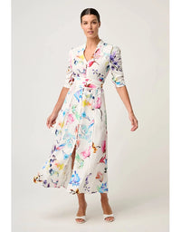 Xenia Contrast Trim Dress Plume Blossom