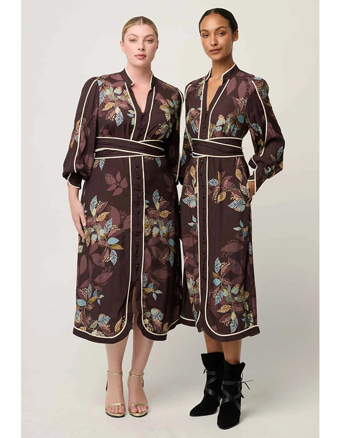 Camille Faile Curved Hem Dress Ember Vines