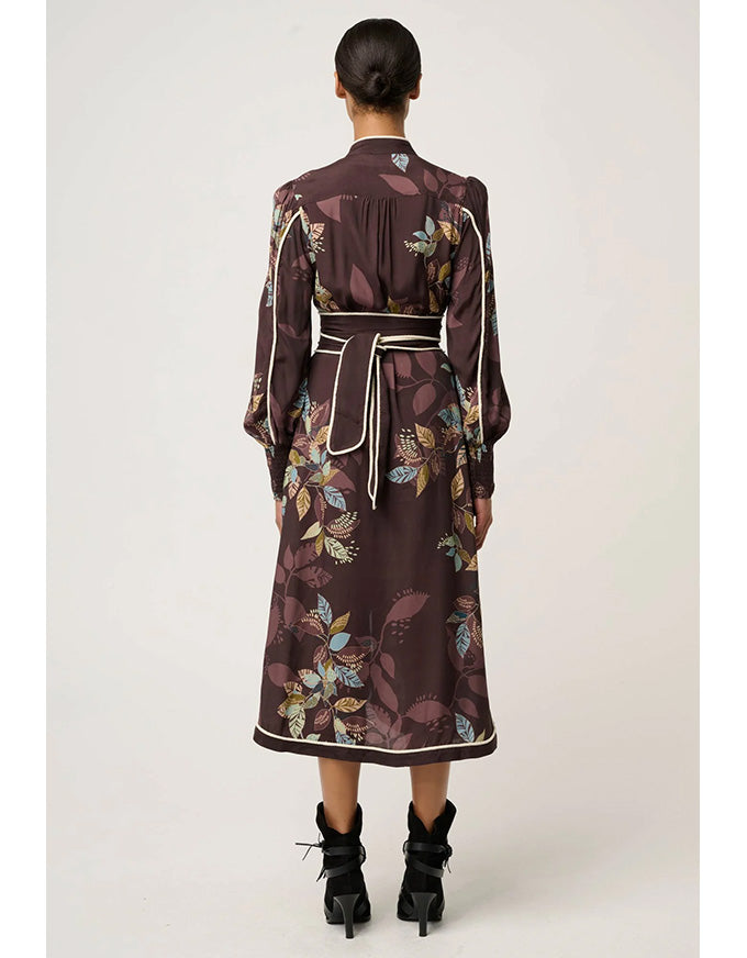 Camille Faile Curved Hem Dress Ember Vines