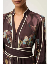 Camille Faile Curved Hem Dress Ember Vines