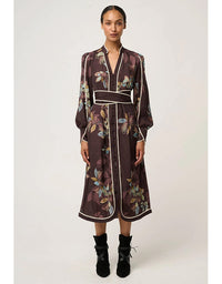 Camille Faile Curved Hem Dress Ember Vines