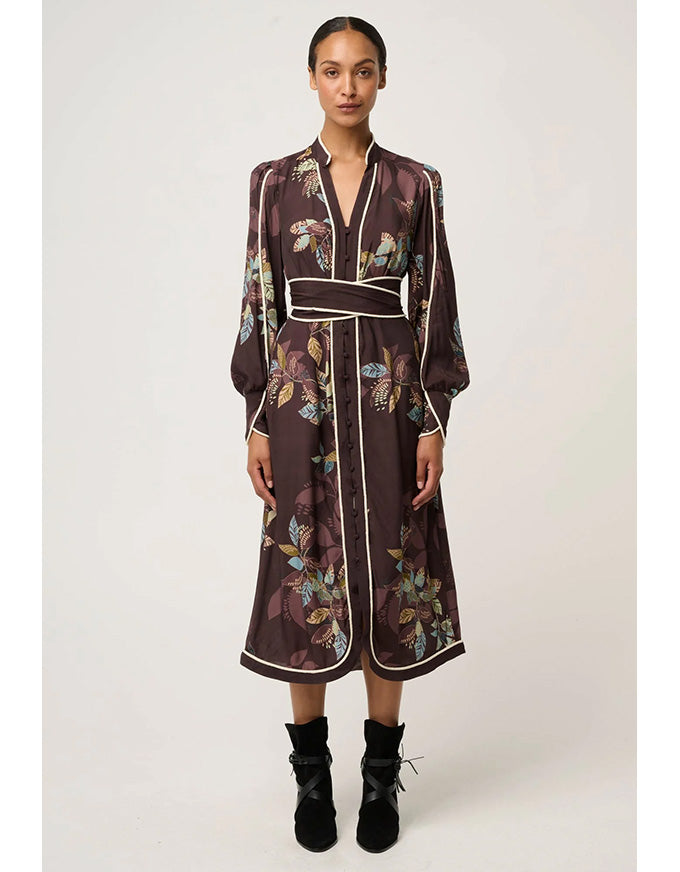 Camille Faile Curved Hem Dress Ember Vines