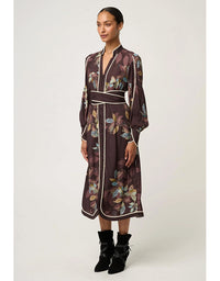 Camille Faile Curved Hem Dress Ember Vines