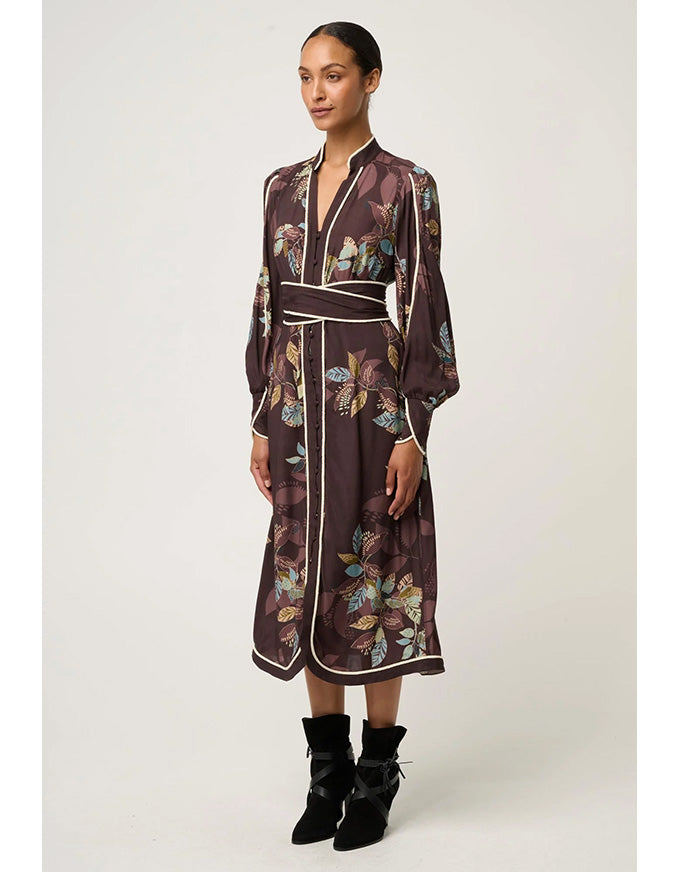 Camille Faile Curved Hem Dress Ember Vines