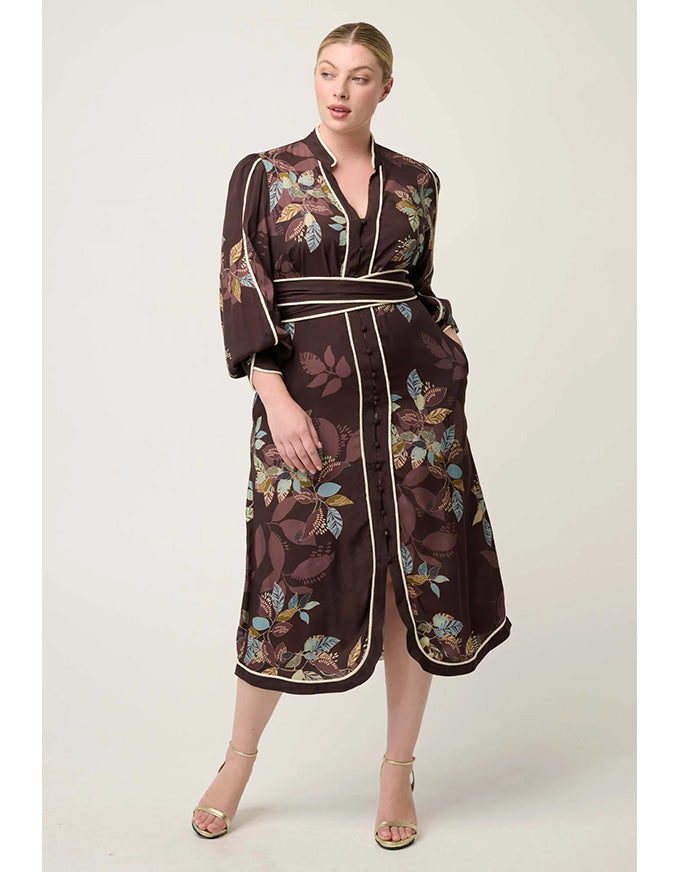 Camille Faile Curved Hem Dress Ember Vines