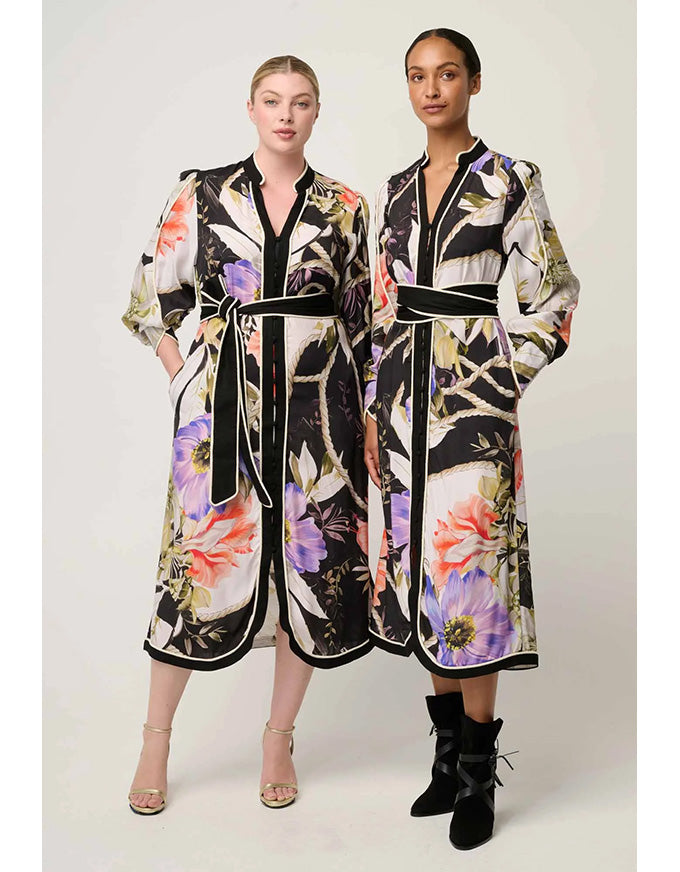 Camille Curved Hem Dress Tangled Blossom
